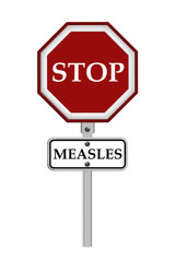 Stop Measles sign - isolated