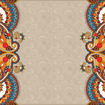 unusual floral ornamental template with place for your text