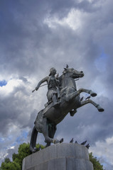 statue of greek hero Karaiskakis,Athens