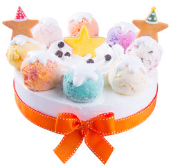 cake. ice cream cake on background