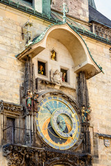 Fototapeta na wymiar Astronomical clock on old town hall in Prague