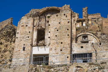 Panoramic view of Craco. Basilicata. Italy.