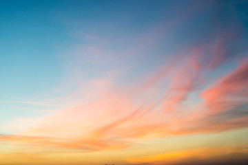 Obraz premium Sunset blue sky and clouds backgrounds