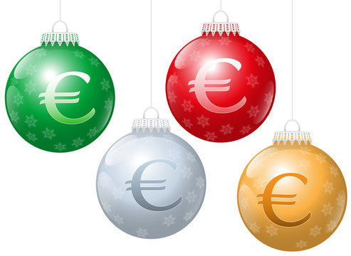 Christmas Balls Euro Symbol