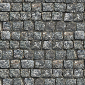 Gray Old Paving Stone Texture.
