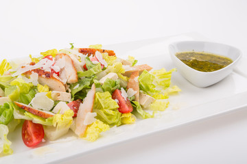 Salat mit Putenstreifen