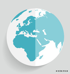 Modern globe. Vector illustration.