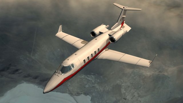 private corporate jet - luxury corporate airplane - in fly