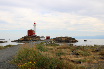 Fototapeta na wymiar Fisgard Lighthouse in Victoria, British Columbia, Canada