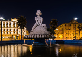 Viareggio panorama of city by night, Versilia, Tuscany, Italy