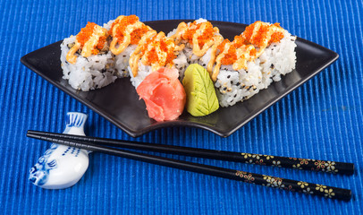 japanese cuisine. sushi on the background
