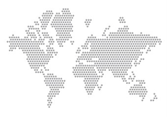 Dotted Map of the World radial blended Mercator