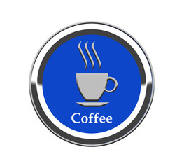 coffee shop sign, isolated on white background.