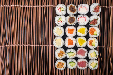 japanese cuisine. sushi on the background