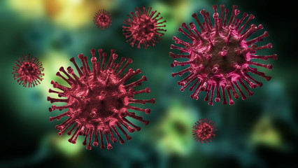 Fototapeta premium nerve cell network and virus