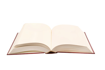 Open book isolated on white background