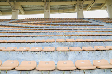 yellow seat in the  stadium