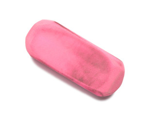 Pink Rubber Eraser on White