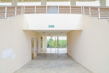 exit door of modern stadium