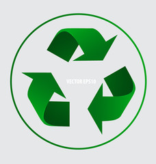Fototapeta premium Recycle symbol. Vector symbol on the packaging, vector Illustrat