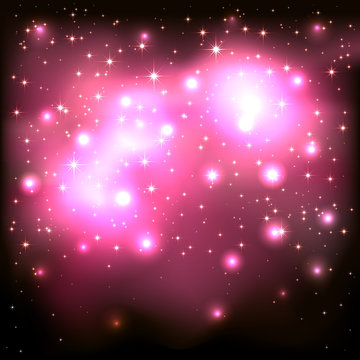 Pink Starry Background