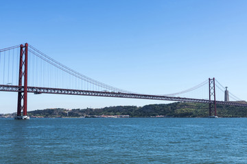 Bridge on Tagus river, Lisbon, Portugal