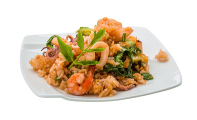 Rice with seafood