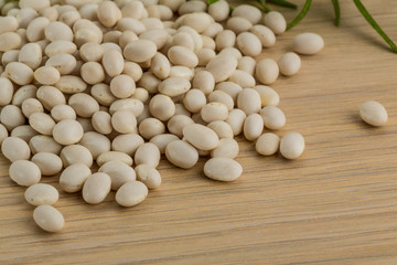 Raw white beans