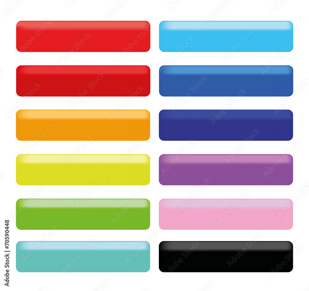 Wall mural set of modern web buttons