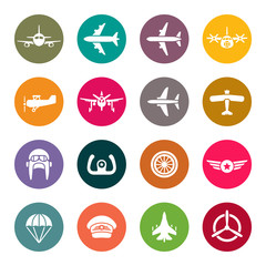 Fototapeta premium Aviation icon set