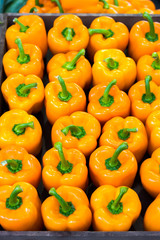 Bell peppers at the market