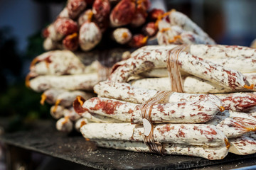 Sausages at the market