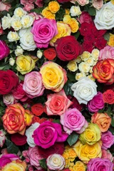 Tuinposter multicolored roses 2 © Sergey Shcherbakov