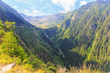 View of the Fagaras mountains in Romania