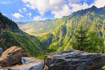 View of the Fagaras mountains in Romania