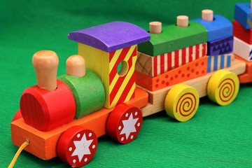 Wooden toy train