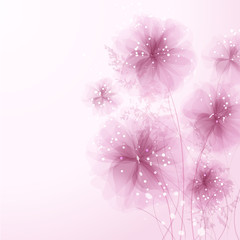 vector background with flowers