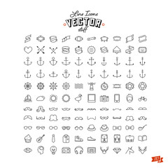 Huge line icon set