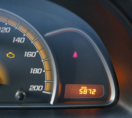 close view of car dashboard