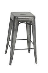 Gray metal stool