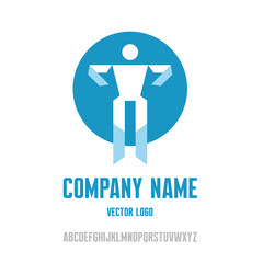 Man Silhouette Figure - Vector Logo Sign Template.