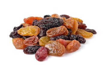 raisins on a white background