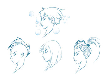 Side View of Stylized Woman