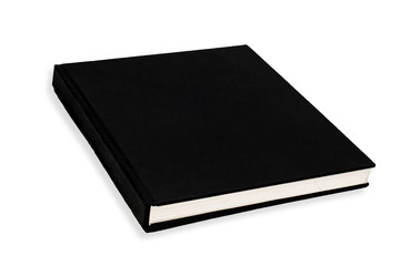 Blank book cover black isolated on white