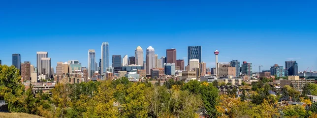 Gordijnen Calgary skyline from the south looking north in fall © Jeff Whyte