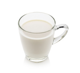glass of milk isolated on white background