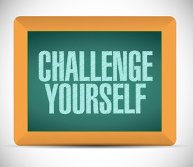 challenge yourself message illustration design