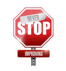 never stop improving illustration design