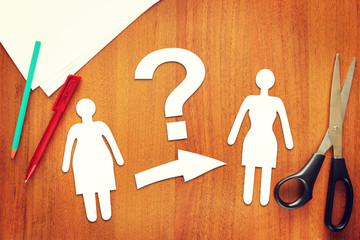 Concept of weight loss problem and proper diet