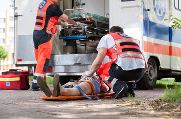 Paramedics during their work